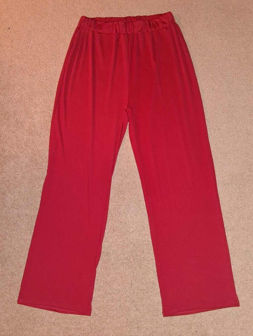 Red Wide-Leg Lounge Pants